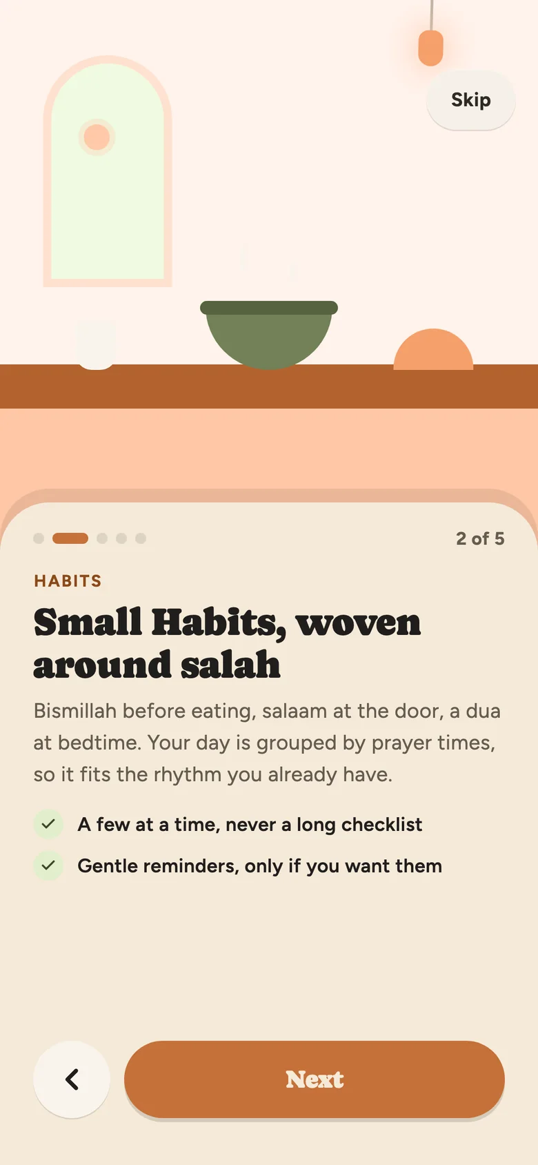 Rahmly screen: Small Habits around salah