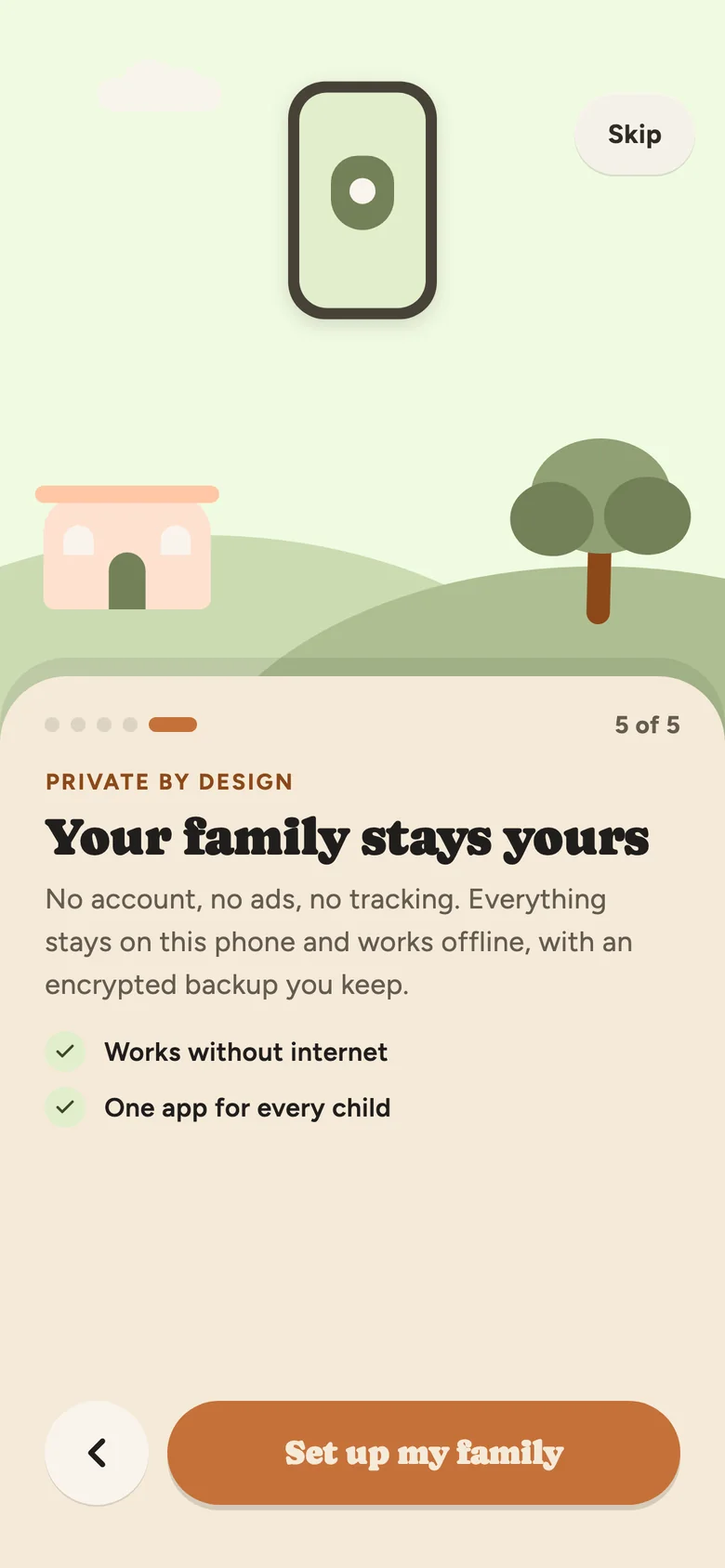 Rahmly screen: Private by design