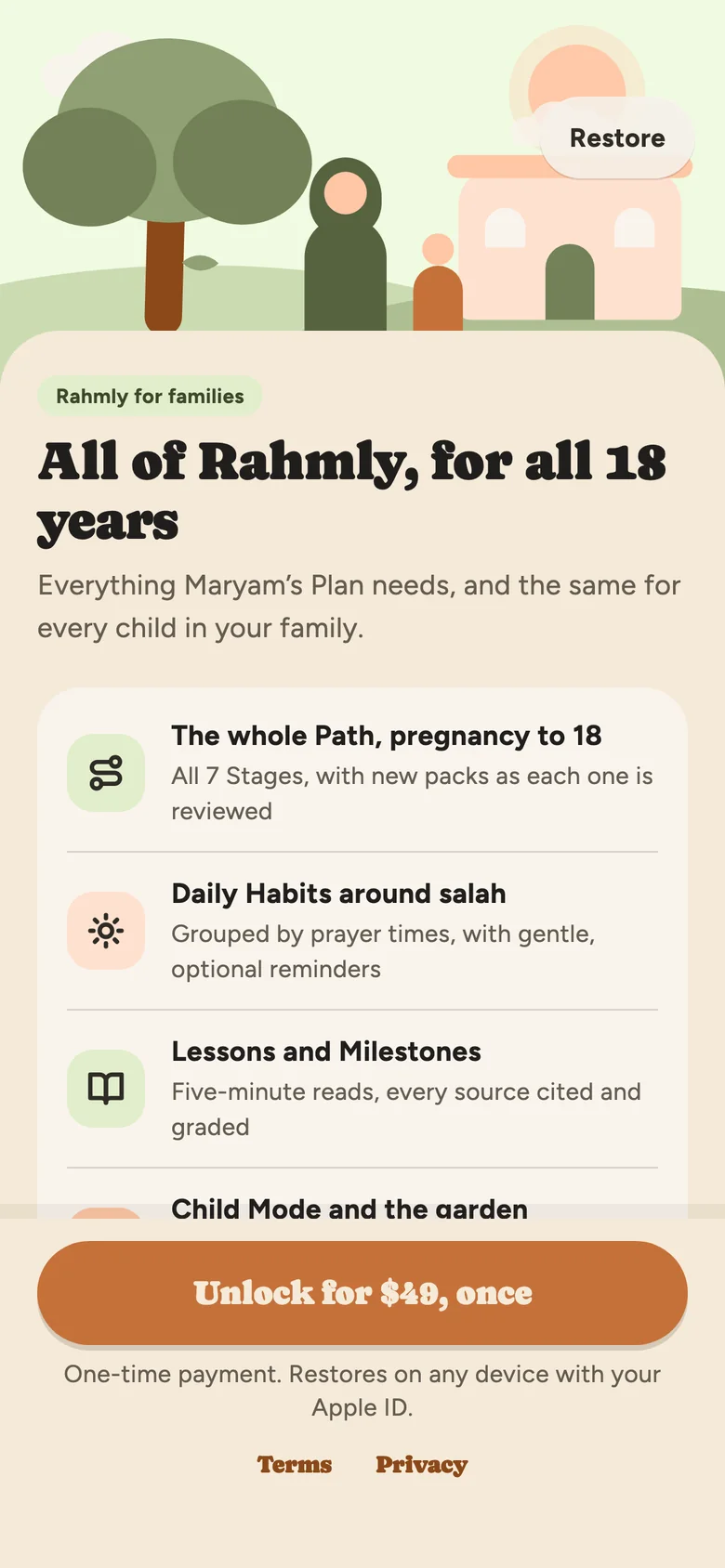 Rahmly screen: Lifetime, pay once